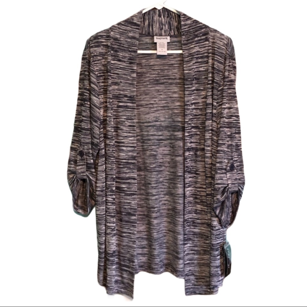 BonWorth Knit 3/4 Sleeve Cardigan Women's Size Medium NEW